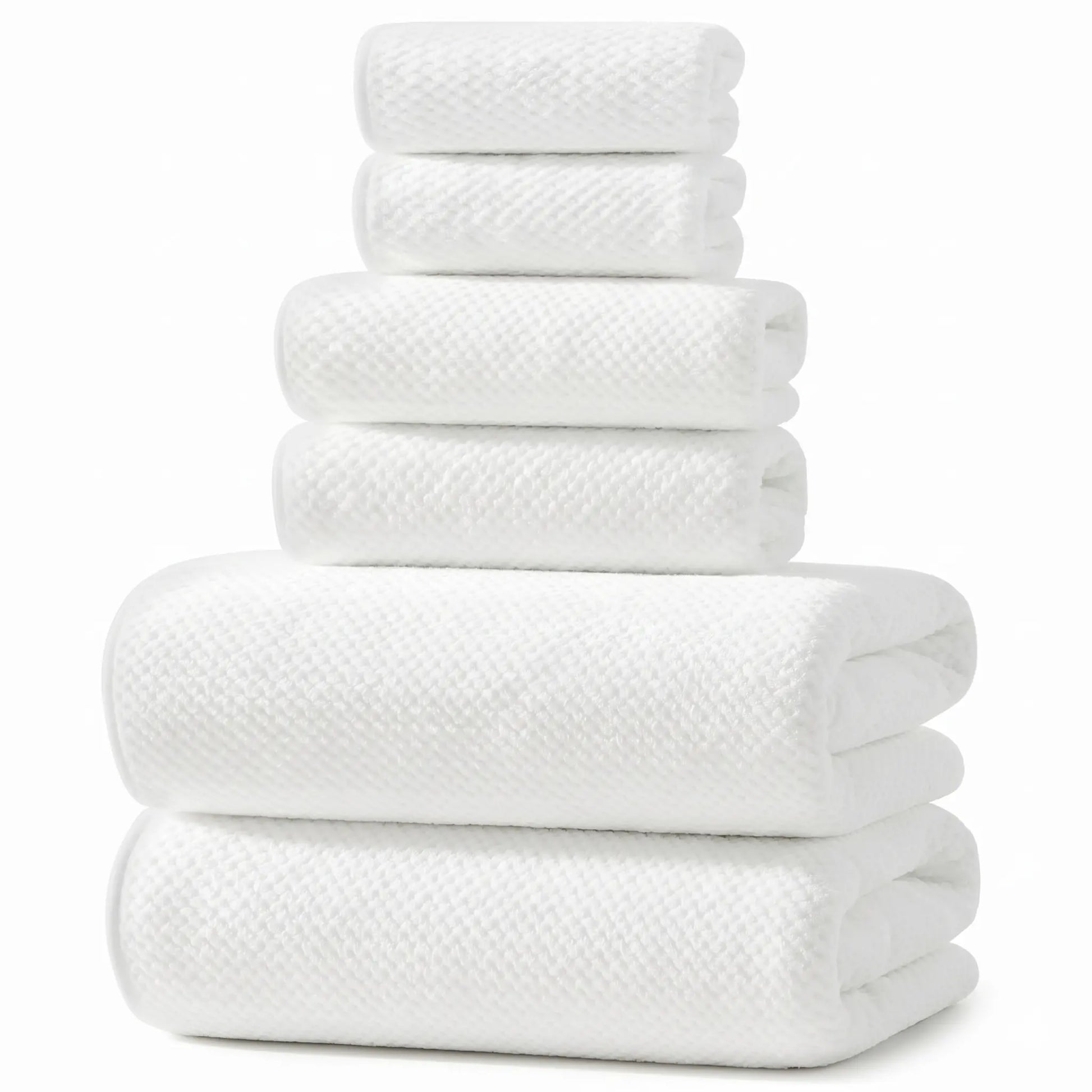 REDKISS 6-Piece Black Towel Set – Ultra-Soft Microfiber, Quick-Dry, Lint-Free – Bath Towels & Washcloths from Comfy Lifestyle