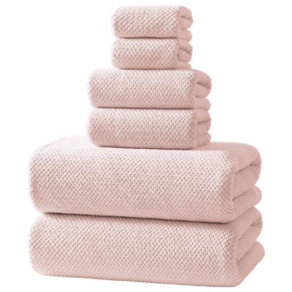 REDKISS 6-Piece Black Towel Set – Ultra-Soft Microfiber, Quick-Dry, Lint-Free – Bath Towels & Washcloths from Comfy Lifestyle
