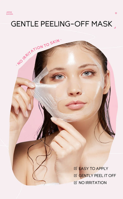 LAIKOU 24K Gold Sakura Peeling Face Mask anti Wrinkle Whitening Blackhead Removal Facial Tear off Mask Skin Care Products