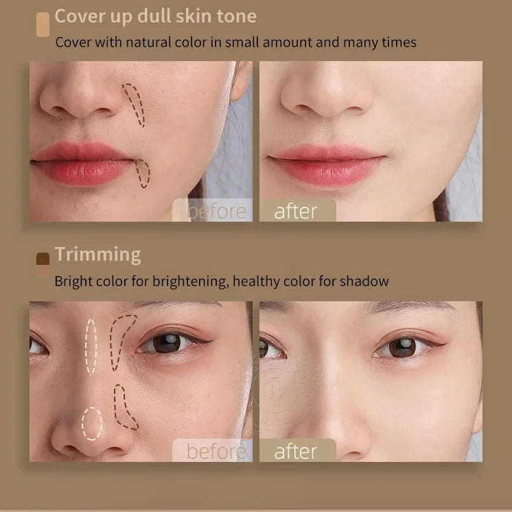 3-Color Concealer Palette | Full Coverage for Dark Circles, Blemishes & Scars