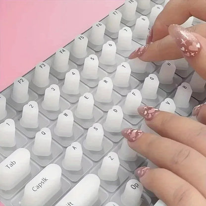 Silicone Keyboard Protector – Long Nail Friendly Typing Cover & Key Cap Guard – Keyboard Protectors from Comfy Lifestyle