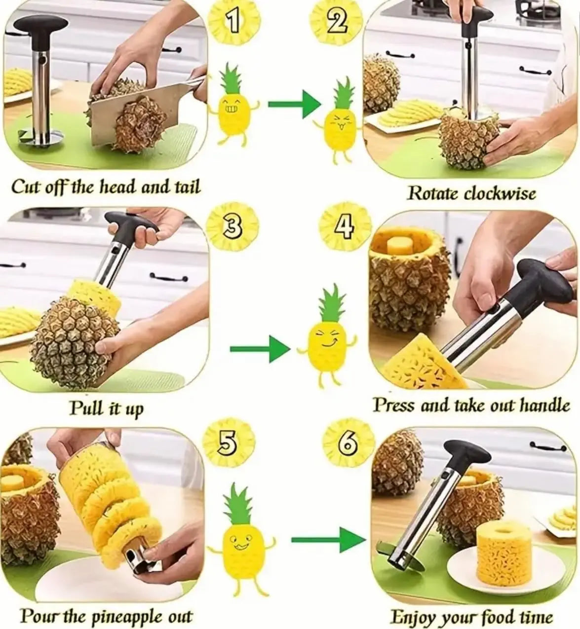 Stainless Steel Pineapple Corer & Slicer – Reinforced Blade, Multi-Use Fruit Tool – Apple Slicers from Comfy Lifestyle