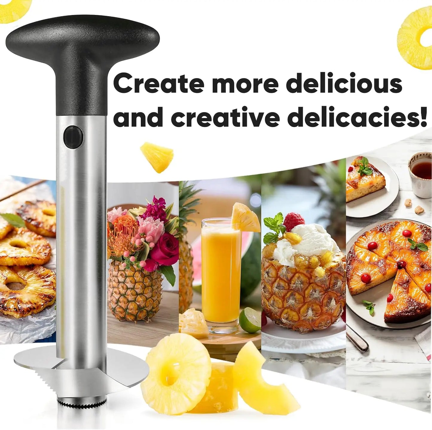 Stainless Steel Pineapple Corer & Slicer – Reinforced Blade, Multi-Use Fruit Tool – Apple Slicers from Comfy Lifestyle