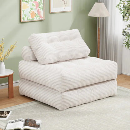 【Sweet Sofa Bed!!!】Folding Sofa Bed with Headrest & Pillow – Convertible Sleeper Chair for Small Spaces (Pink, Gray, Beige) – Sofa Beds from Comfy Lifestyle