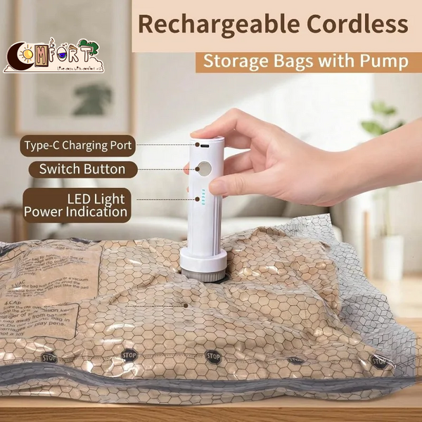 Travel Vacuum Storage Bag Set with Rechargeable Air Pump for Carry-On Suitcases Powerful Air Handheld Pump Waterproof Reusable(16).png