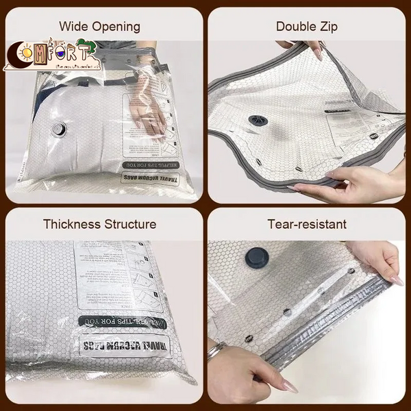 Space-Saving Vacuum-Seal Travel Bag Set