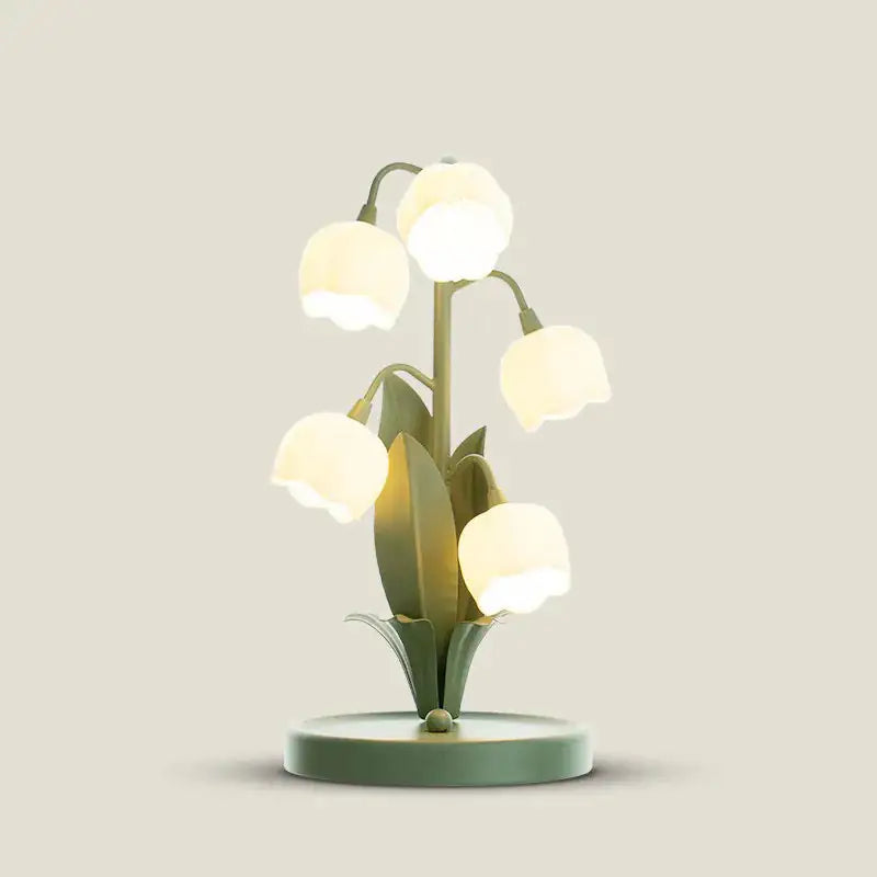 Vintage 5-Lily Floral Table Lamp – 3 Color Temperatures, G4 LED, Bedside & Living Room – Table Lamps from Comfy Lifestyle
