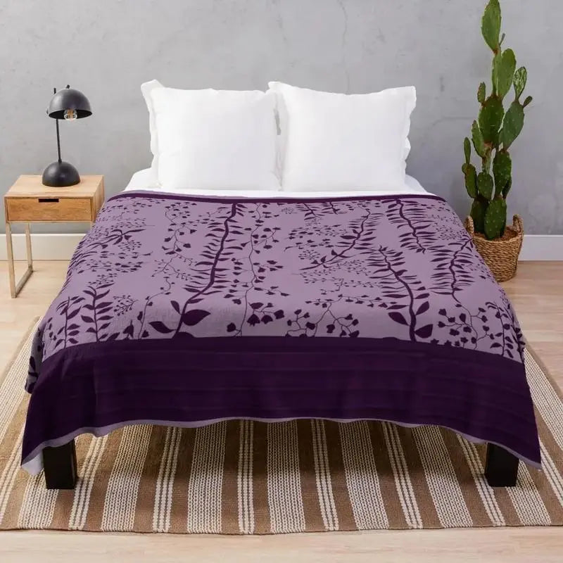 Purple Cozy Flannel Throw Blanket - Soft Plush Comfort Blanket – Throw Blankets from Comfy Lifestyle
