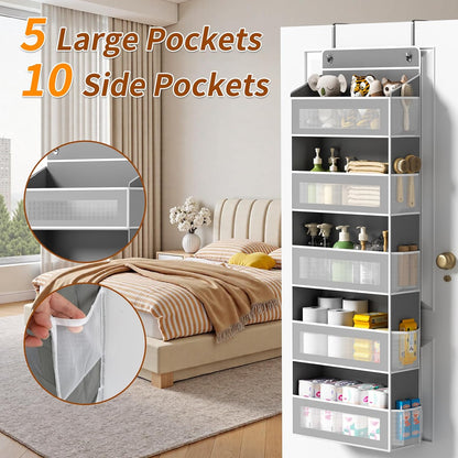 5-Tier Over Door Storage Organizer – 15 Pockets, Holds Up to 44 lbs – Household Storage Caddies from Comfy Lifestyle