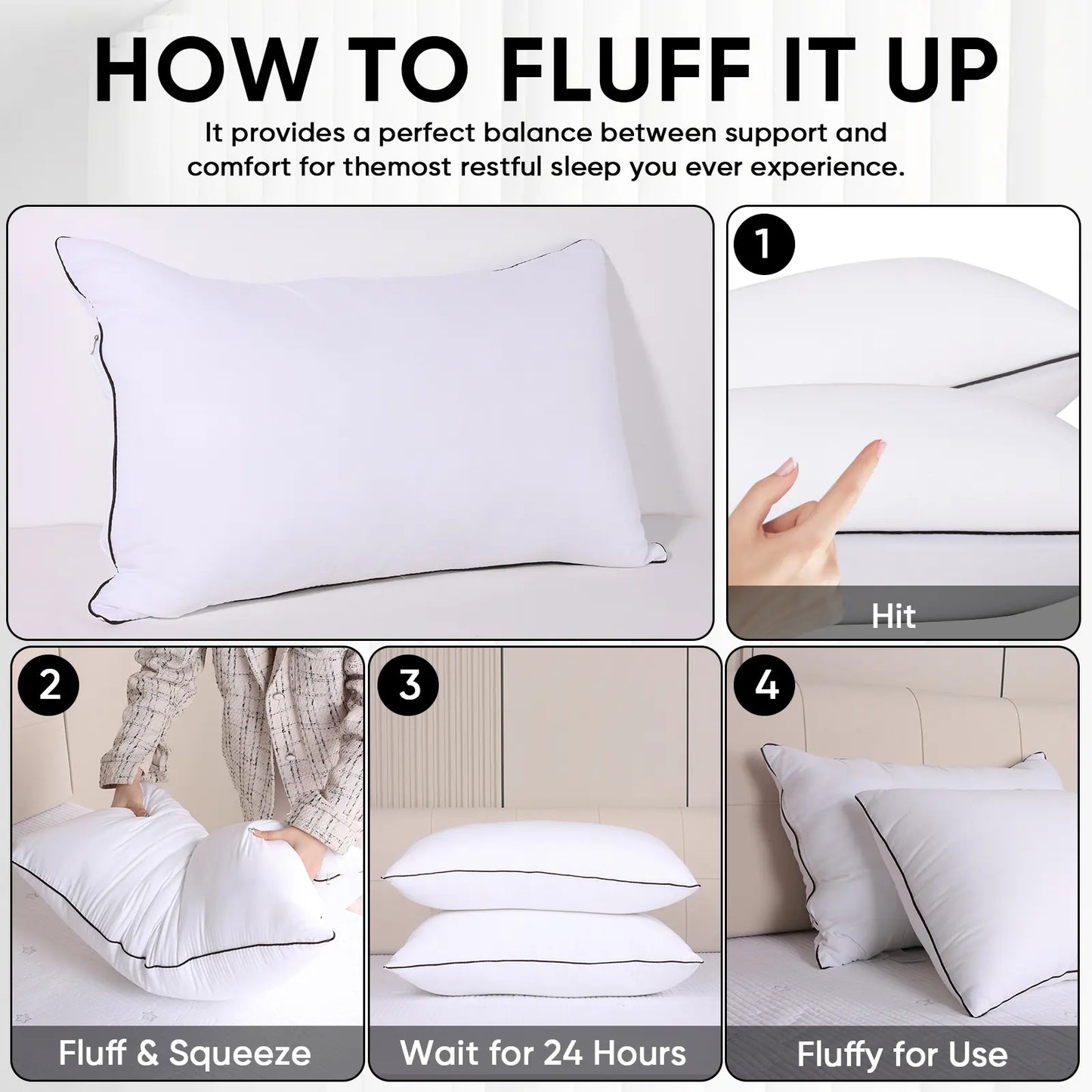 UFIST Hotel-Grade Comfort Pillows – Soft, Supportive & Plush 2-Pack – Pillows from Comfy Lifestyle