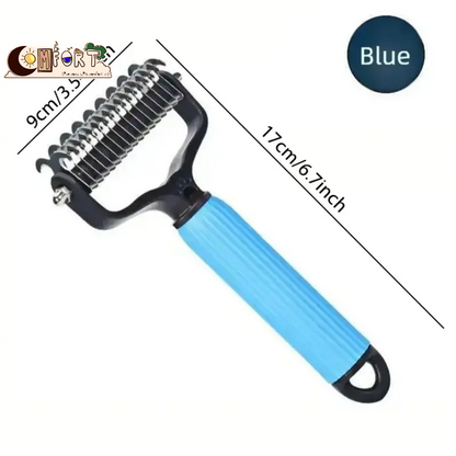 Pet Fur Comb: Universal Dog Detangler Comb, Grooming Brush, Stainless Steel Dual-Sided Design, Efficient Fur Removal, Daily Hair Care Essentials