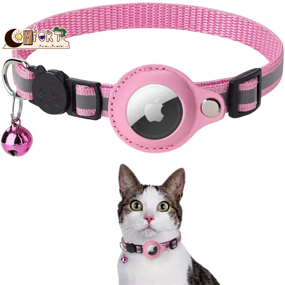 CAT GPS Tracking Collar with Quick-Release Fastener and Reflective Design for Improved Nighttime Visibility