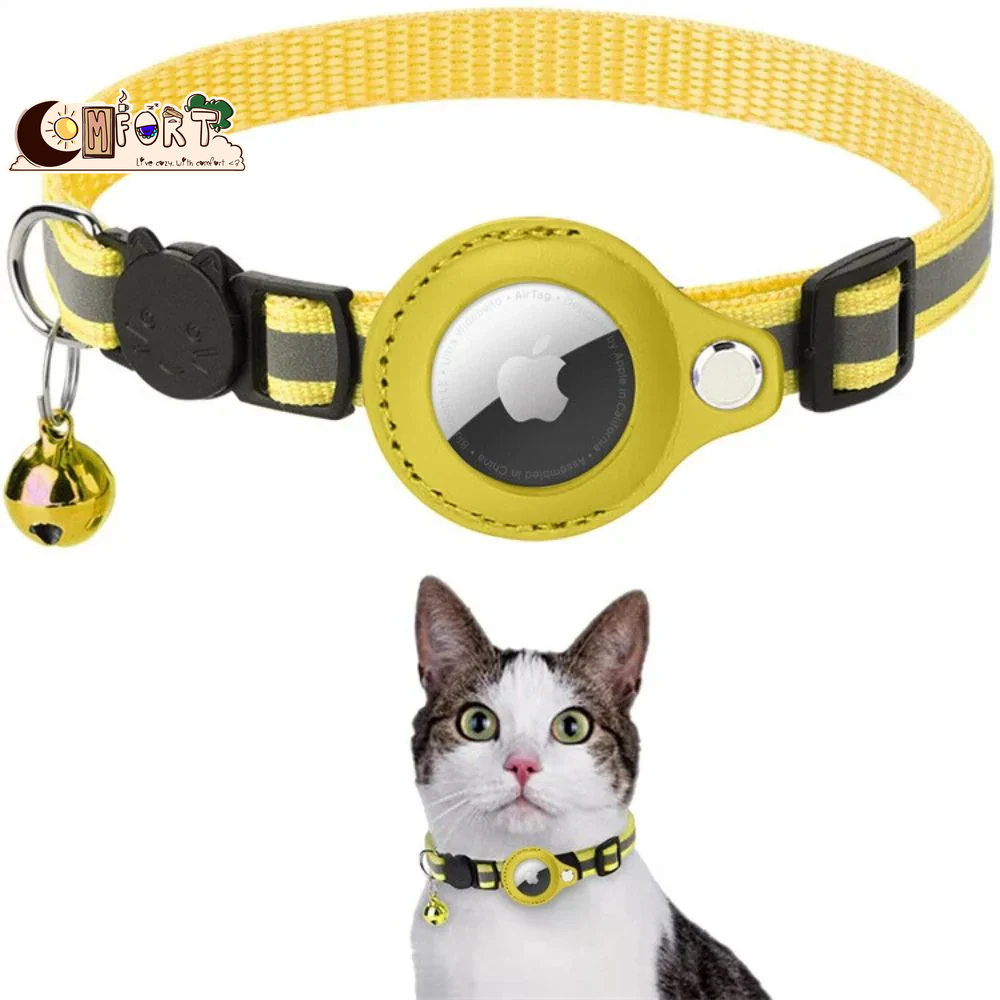 CAT GPS Tracking Collar with Quick-Release Fastener and Reflective Design for Improved Nighttime Visibility