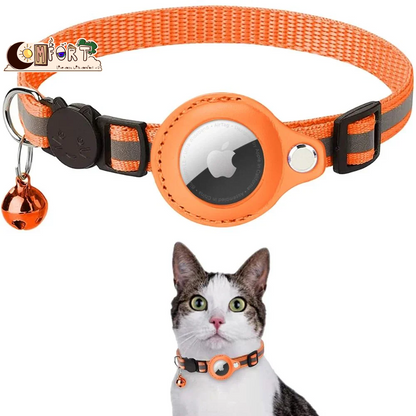 CAT GPS Tracking Collar with Quick-Release Fastener and Reflective Design for Improved Nighttime Visibility