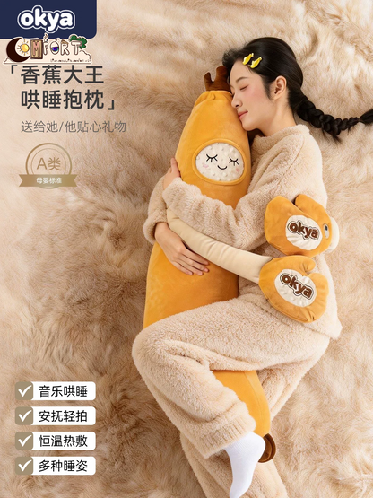 Okya Eggplant King Plush Sleep Pillow Soft Leg Clamp Pillow Soothing Comfortable Sleep Aid for Pregnant Women Cozy Bedroom Gift