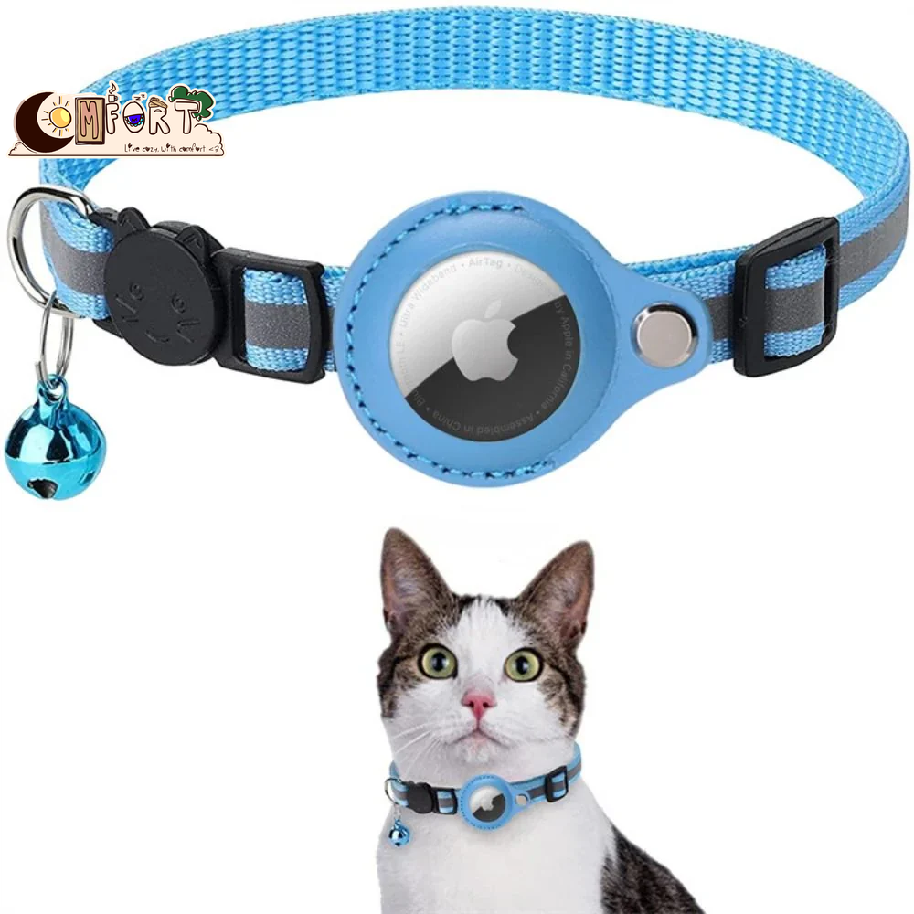CAT GPS Tracking Collar with Quick-Release Fastener and Reflective Design for Improved Nighttime Visibility