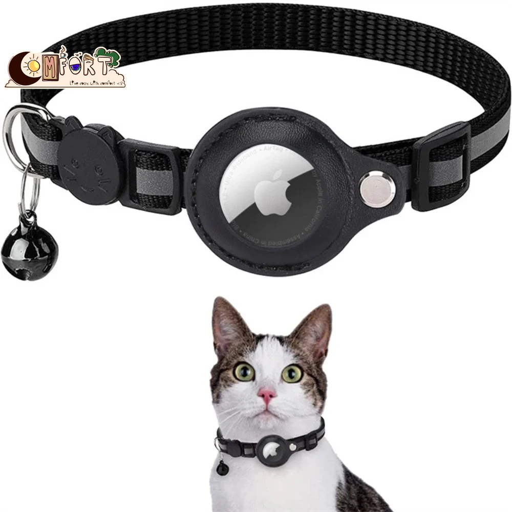 CAT GPS Tracking Collar with Quick-Release Fastener and Reflective Design for Improved Nighttime Visibility